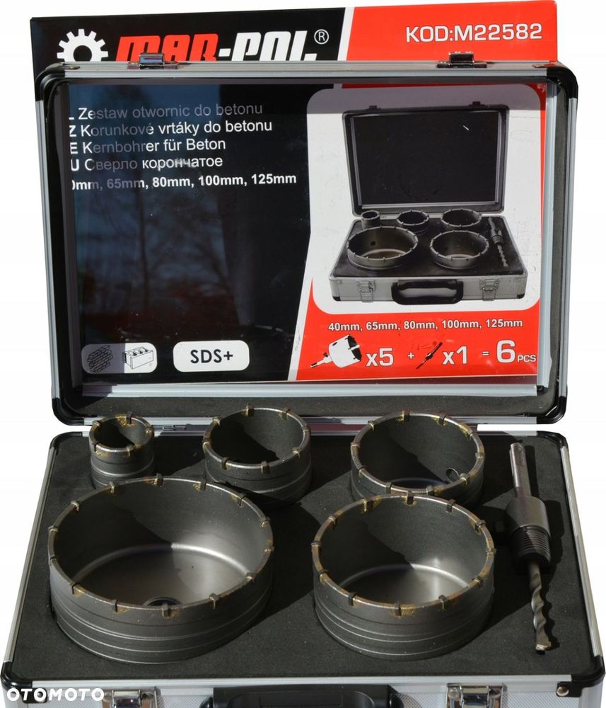 OTWORNICE DO BETONU MURU KORONKI FREZ SDS PLUS 6EL - 3