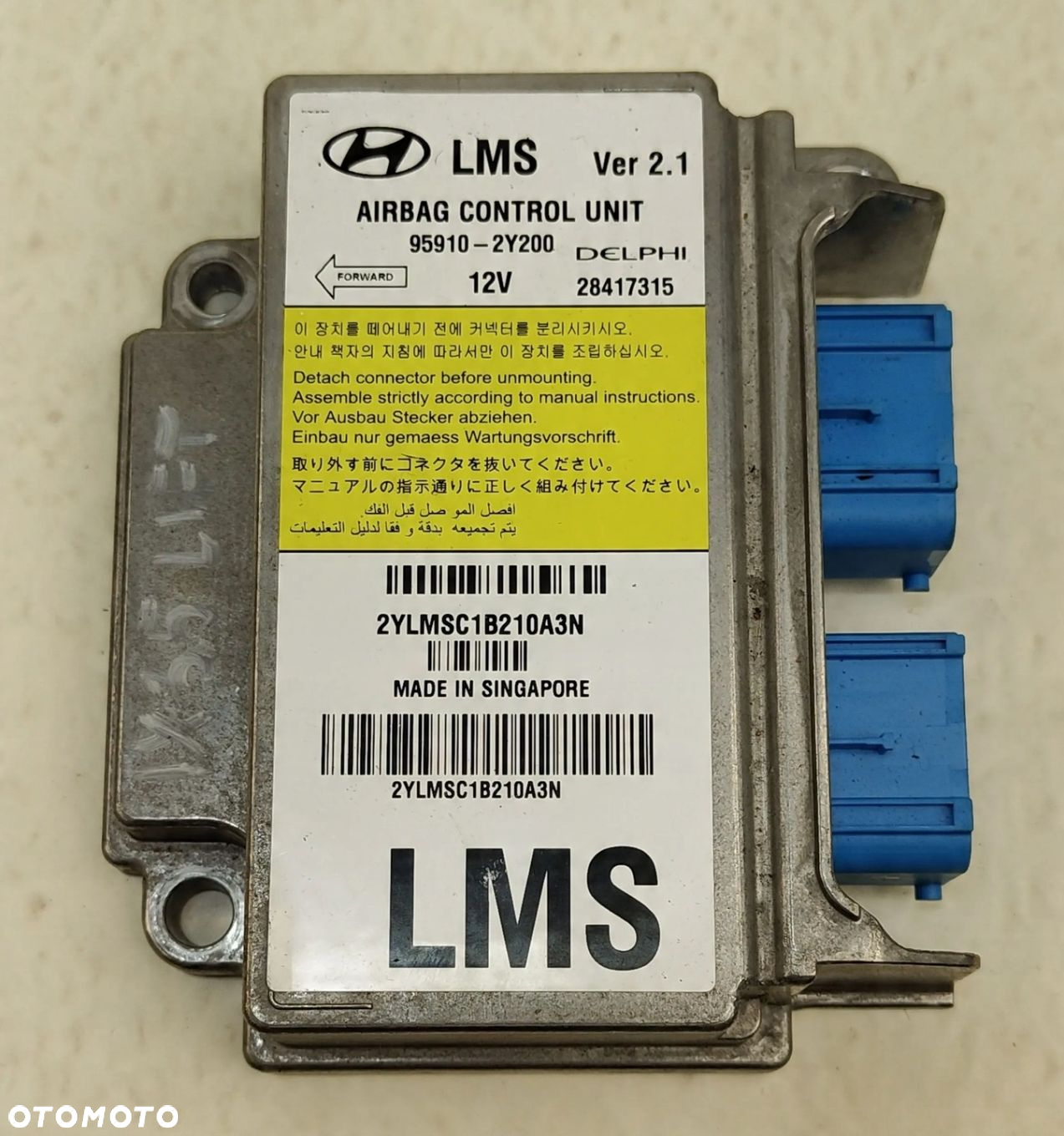 HYUNDAI IX35 LIFT MODUŁ SENSOR AIRBAG PODUSZEK POWIETRZNYCH 95910-2Y200 - 4
