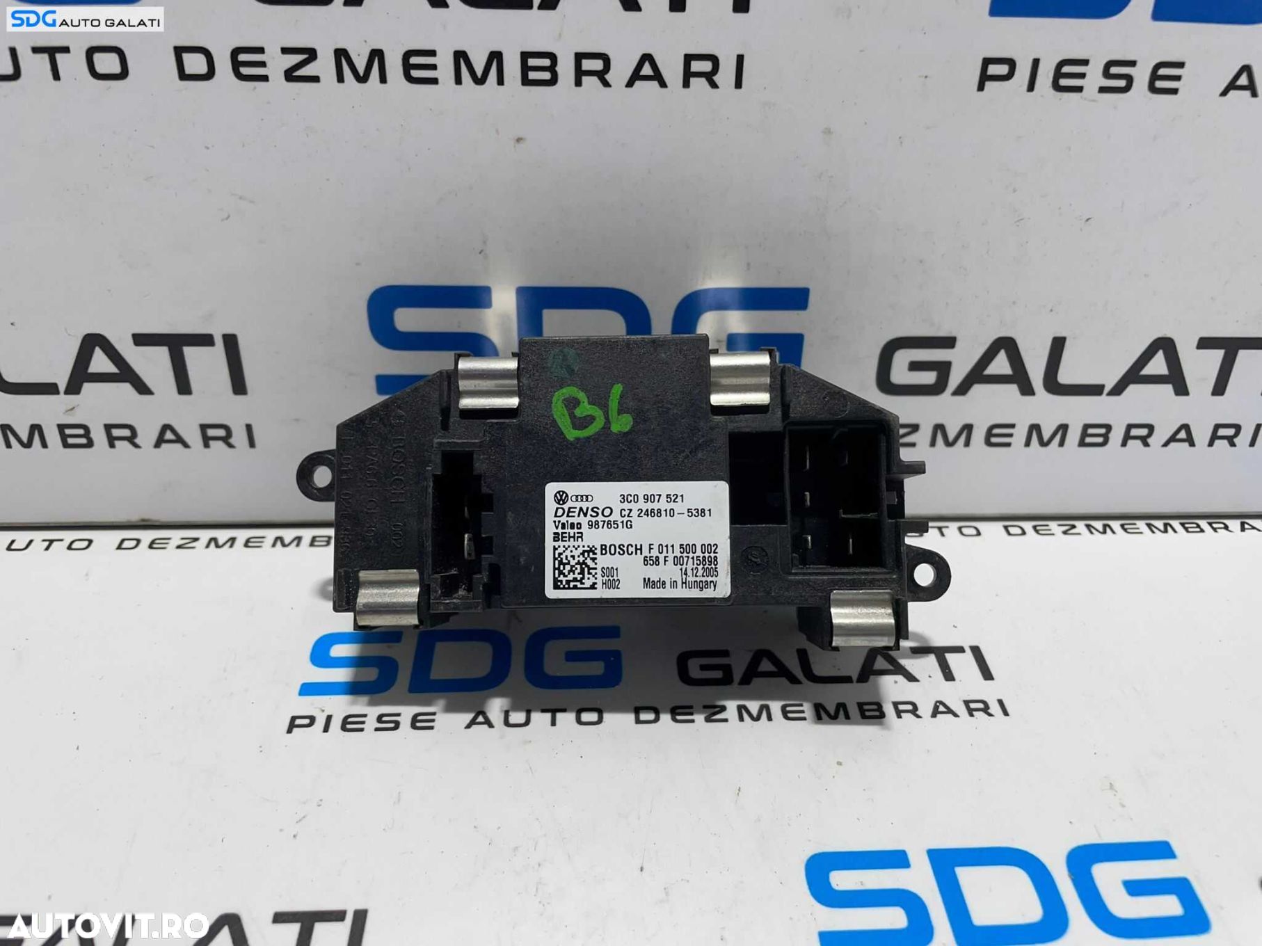 Releu Rezistenta Motoras Aeroterma Volkswagen Caddy 2011 - 2015 Cod 3C0907521 [L3457] - 1