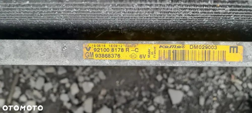 RENAULT TRAFIC III VIVARO B 1.6 DCI PRZEDNI PAS KOMPLET CHŁODNIC - 9