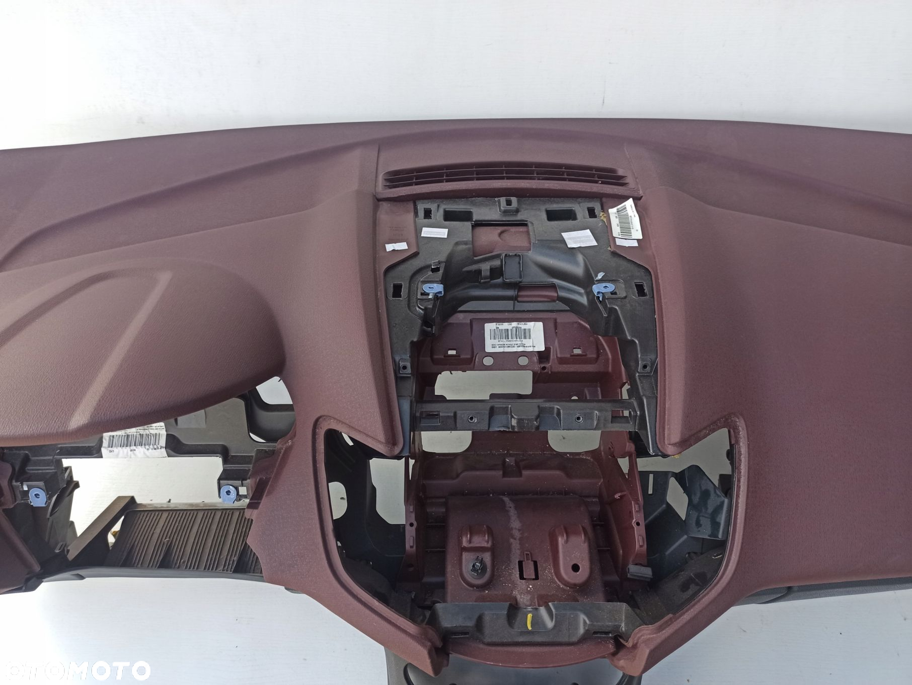 Deska rozdzielcza konsola kokpit FORD FIESTA MK7 bordowa EUROPA - 3