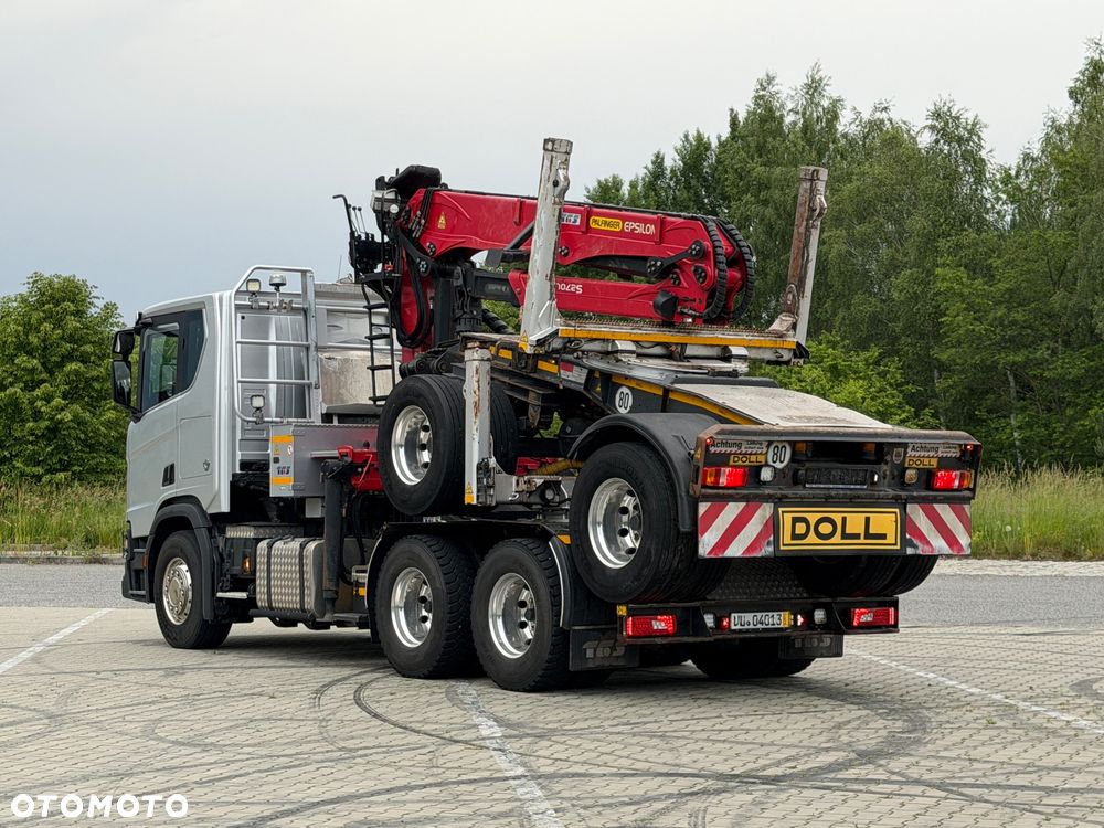 Scania 590R V8 z palfinger s270L z Niemiec od właściciela 2021/22 perfekcyjny stan do drewna drzewa dłużyce z wózkiem DOLL 6x4 ASO SCANIA KONTRAKT - 10