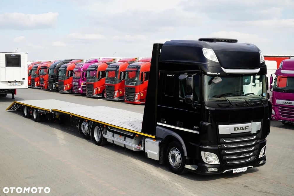 DAF XF 480 / ZESTAW TANDEM LAWETA / 15 ,6 M / SSC / PRZEJAZDOWY / NAJAZDY HYDRAULICZNE / STEROWANIE RADIOWE / WYCIAGARKA / OŚ PODNOSZONA / KLIMA POSTOJOWA - 22