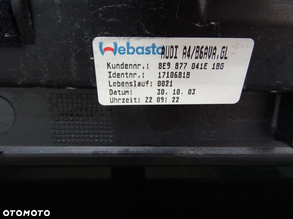 SZYBERDACH AUDI A4 B6 KOMBI 8E0877255B NR16 - 9