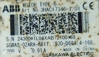 SILNIK SERVO MOTOR TYPE B YASKAWA 3HAC17346-1/00 /01 - 3
