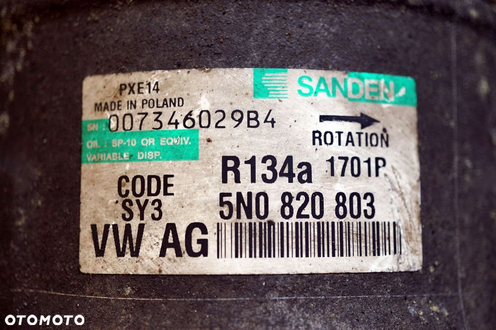 KOMPRESOR KLIMATYZACJI SPRĘŻARKA A3 8P 5N0820803 AUDI 2003-2008 - 6