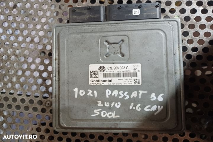 Calculator motor ECU 1.6 CAY 03L906023GL 5WP42662AA Volkswagen VW Pas - 2
