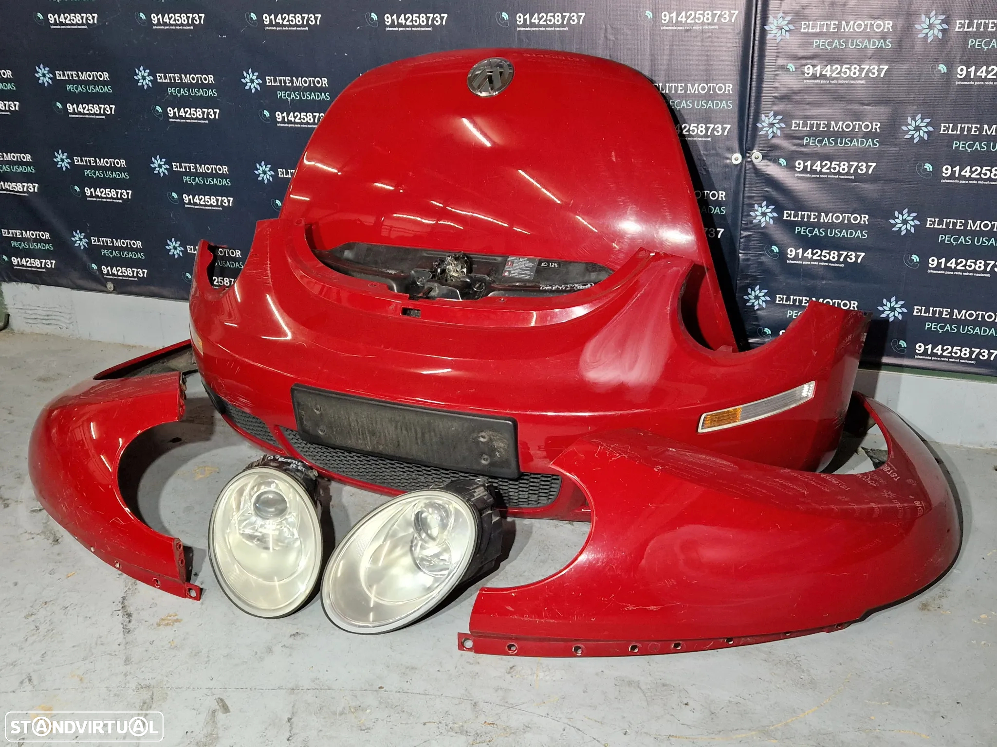 Frente completa usada VW BEETLE FACELIFT capot parachoques guardalamas oticas - 3