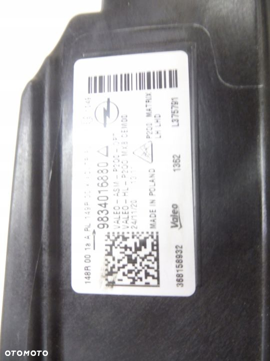 OPEL MOKKA LAMPA PRZÓD FULL LED LEWA 9834016880 - 5