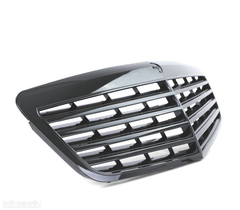 GRELHA FRONTAL MERCEDES W221 09-13 PRETO BRILHANTE - 2
