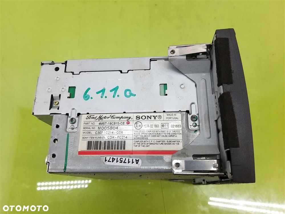 Radio Ford Focus Mk2 2004-2011 4M5T18C815CE M005804 Z KODEM - 5