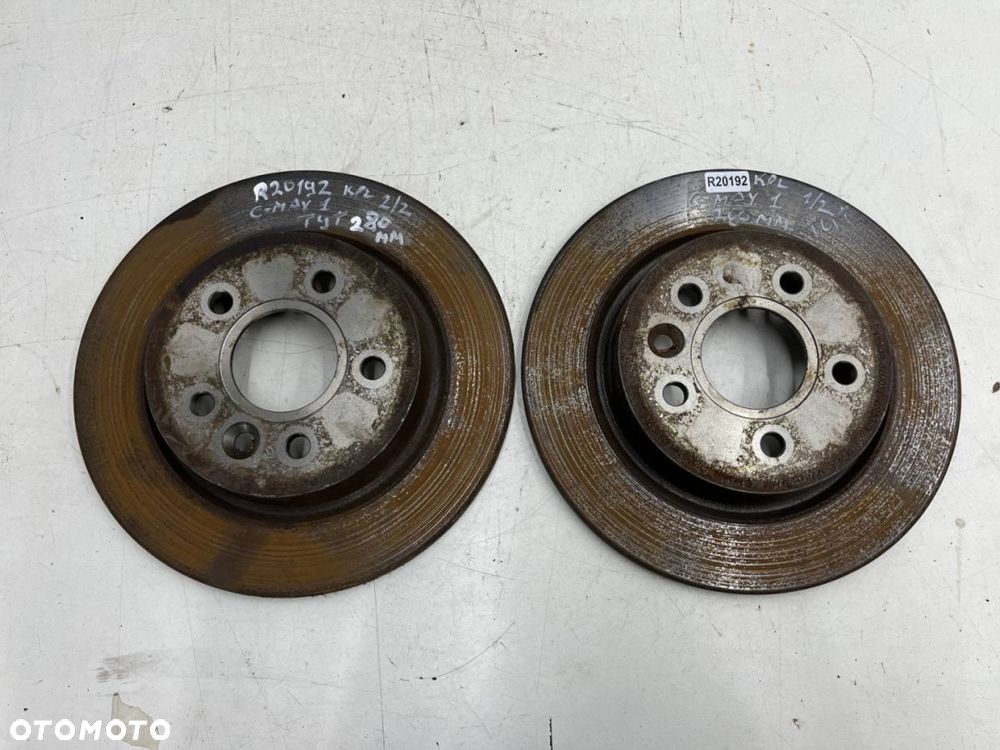 Tarcze hamulcowe Volvo C30 C70 S40 V40 V50 Ford C-max MK1 Focus MK2 03-12r. tylne 280mm. tarcza KPL - 1