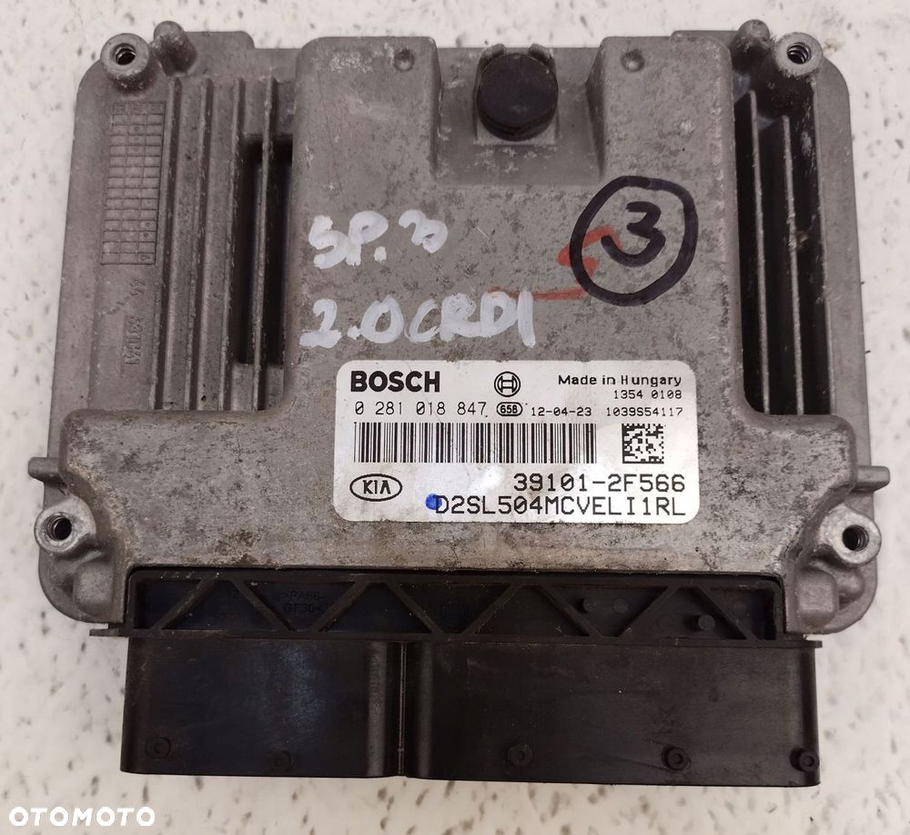 kia sportage 3 iii 2.0 crdi komputer sterownik silnika 39101-2f566 oryg - 3