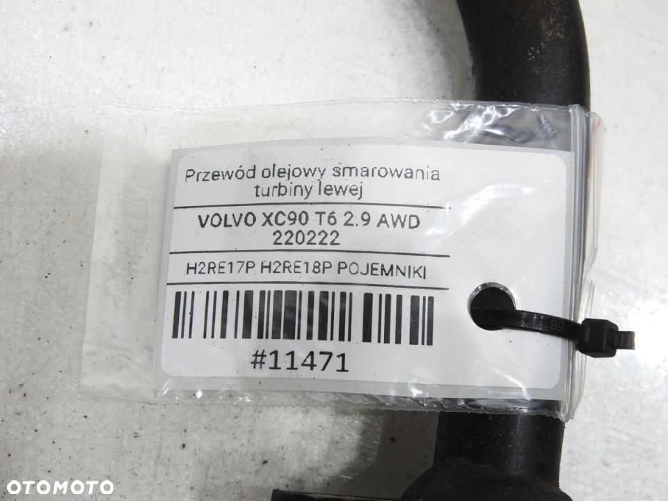 PRZEWÓD OLEJU TURBINY VOLVO XC90 T6 2.9 T6 - 6