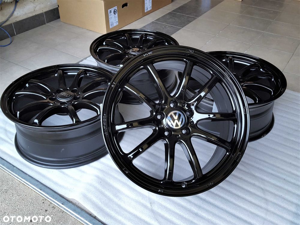 Alufelgi 19 5x112 Czarne z Rantem ! VW Audi Seat Skoda Mercedes Oryginalne ! 431# - 3
