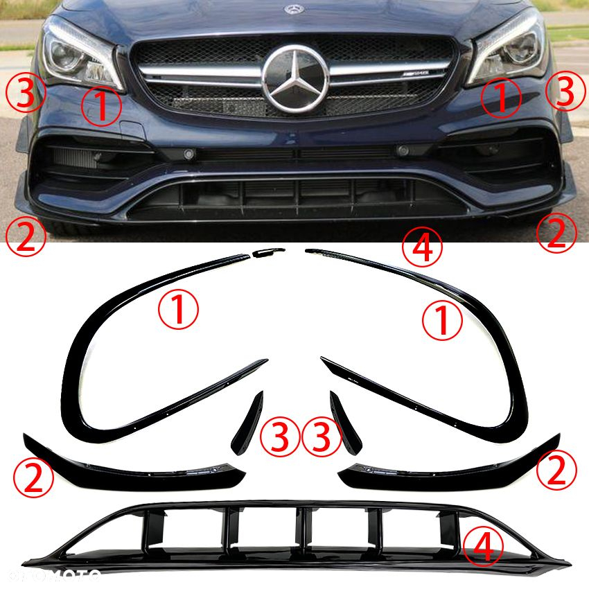 SPOILER DOKŁADKA ZDERZAKA MERCEDES CLA W117 POŁYSK - 2
