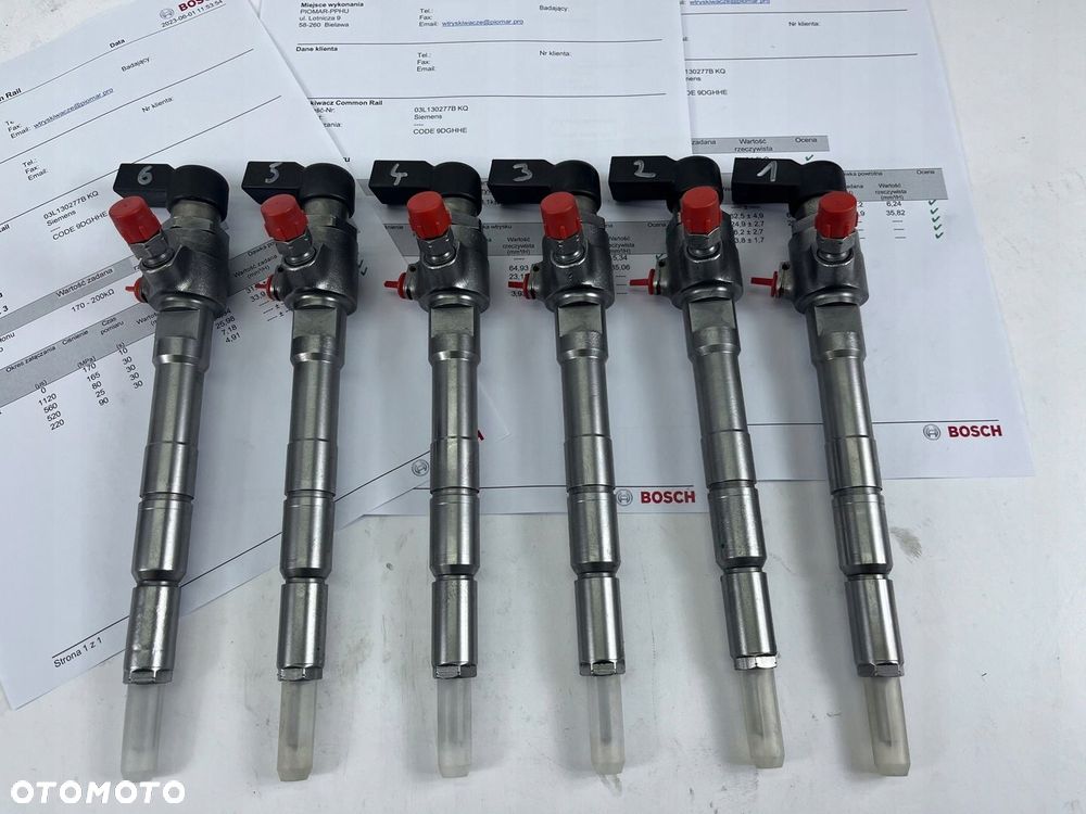 WTRYSKIWACZ AUDI SEAT SKODA VW 1.6 TDI 03L130277B WYDRUK GWARANCJA - 2