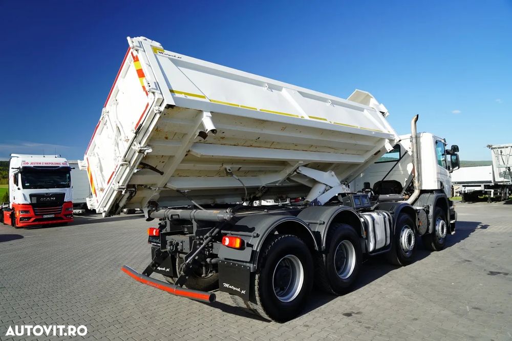 Scania P 380 / 8x4 / BASCULATOR / HIDRODOXY SIDE / BORDMATIC / IMPORTAT / SARCINĂ UTILĂ: 18.500 kg - 10