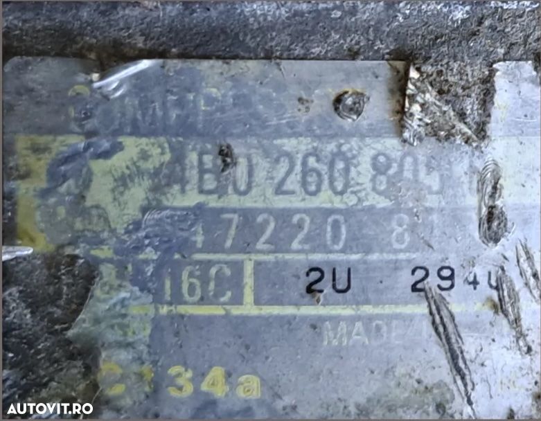 Compresor clima ac aer conditionat climatronic climatizare Volkswagen Vw Passat B5 2.7l 1996-2003 Audi A4 B5, A6 C4 C5, A8 D2 2.0tdi 2.7tdi 3.0tdi 1994-2005 Skoda Superb I, Porsche Boxter, 911, Cayman cod: 4B0260805B , 7SBU16C ( 6 pk ) - 5