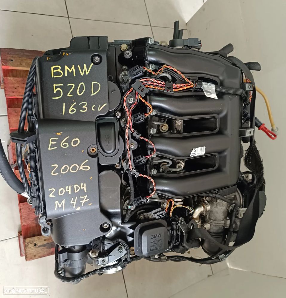 Motor bmw 520D 163cv E60 E61 2.0D M47 204d4 caixa velocidades 6HP19 - 7