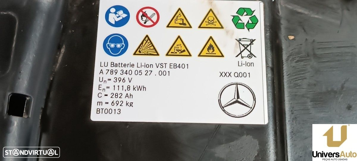 BATERIA PARA VEÍCULOS ELÉTRICOS MERCEDES EQS 450+ - 8