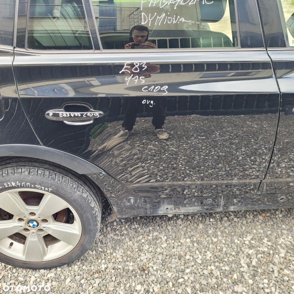 DRZWI PRAWY TYŁ TYLNE BMW X3 E83 475 BLACKSAPPHIRE ORYGINALNY LAKIER C109 - 1