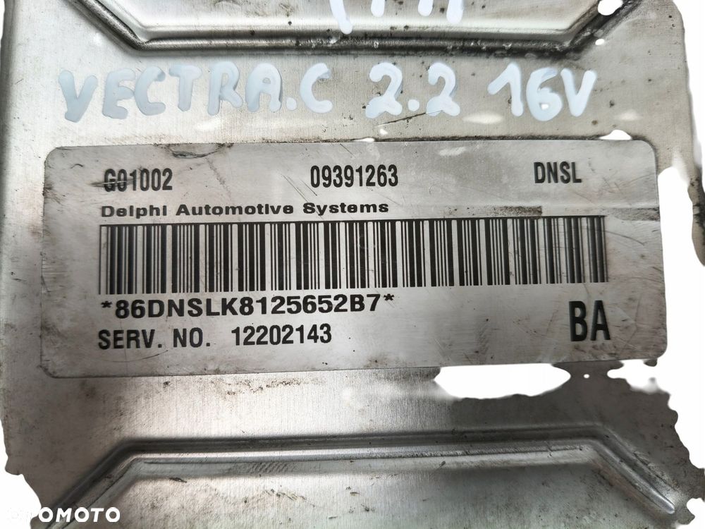 STEROWNIK SILNIKA Opel Vectra C Signum 2.2 16V 09391263 - 2
