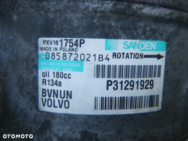 SPRĘŻARKA klimatyzacji VOLVO V50 C30 1.6 EHDI P31291929 - 5
