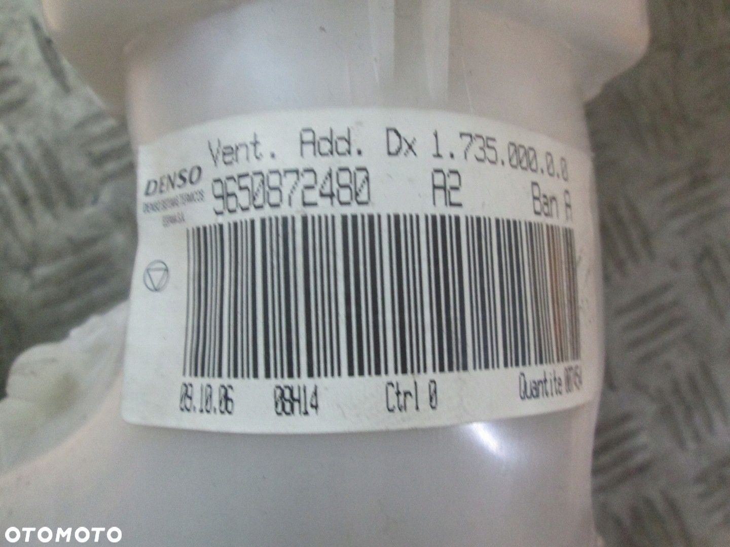 WENTYLATOR DMUCHAWA LEWY TYŁ CITROEN C4 PICASSO I 06- 9650872580 - 8