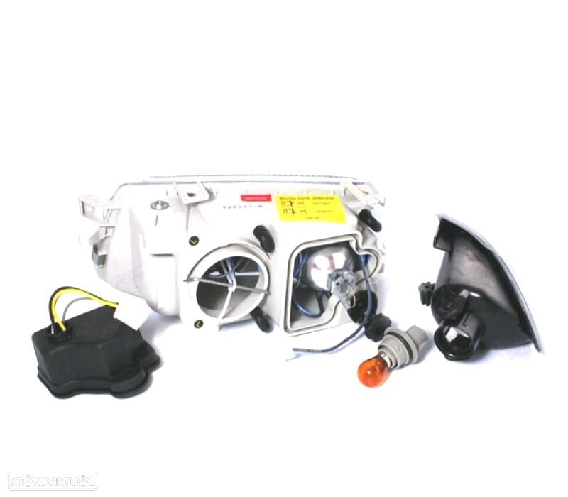 FARÓIS FRONTAIS ANGEL EYES PARA OPEL ASTRA F FUNDO PRETO H1-H7 - 2