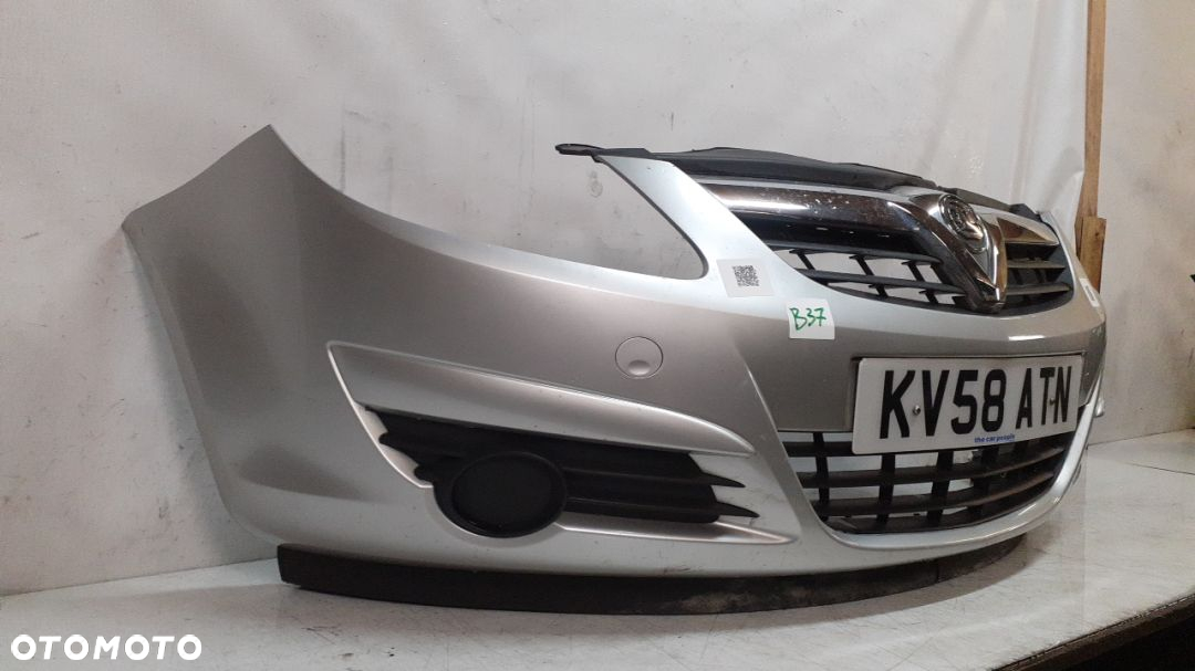 ^ ZDERZAK PRZÓD PRZEDNI OPEL CORSA D KOD KOLOR Z157 SREBRNY - 3