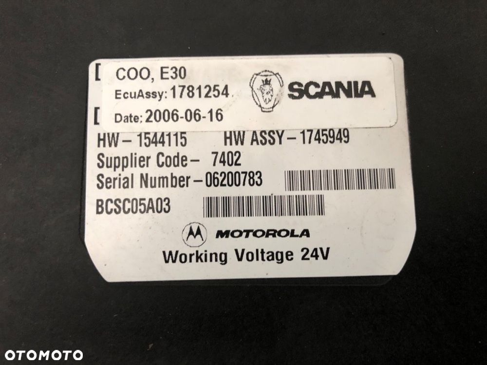 STEROWNIK KOORDYNATOR - 276.00 PLN - SCANIA 4 - series 1995 - 2008 124 /G420 1781254 - 2