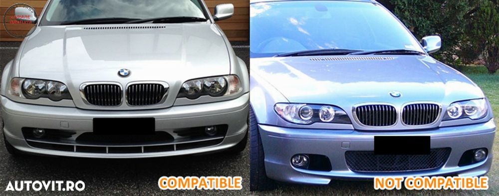 Grile Centrale BMW 3 Series E46 Coupe Cabrio 2 Doors Non Facelift (1999-2002) Negr- livrare gratuita - 9