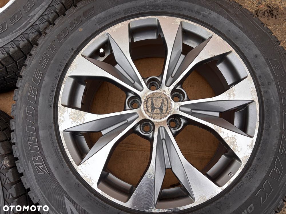 Oryginalne Felgi Koła Zimowe Honda CRV 235 65 R17 Aluminiowe 7J 17 Et50 5x114,3 Komplet 7JJ 17” Bridgestone Opony - 5