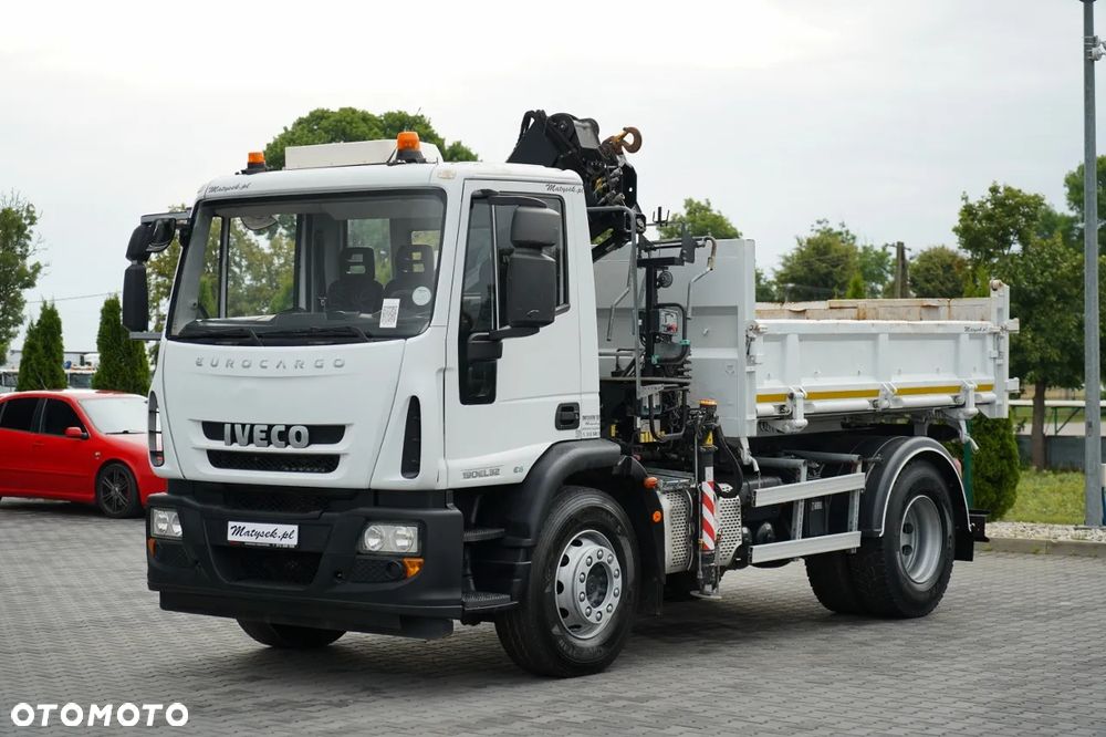 Iveco EUROCARGO 190EL32  / Wywrotka + HDS / HYDROBURTA / BORDMATIC / 3 STRONNY KIPPER - 3.5 M / EURO 6 - 8