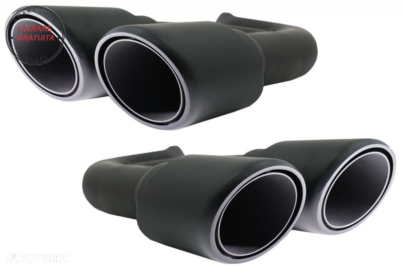 Ornamente Evacuare Porsche Cayenne 92A V6 (05/2010-09/2014) GTS Design Negru Mat- livrare gratuita - 1