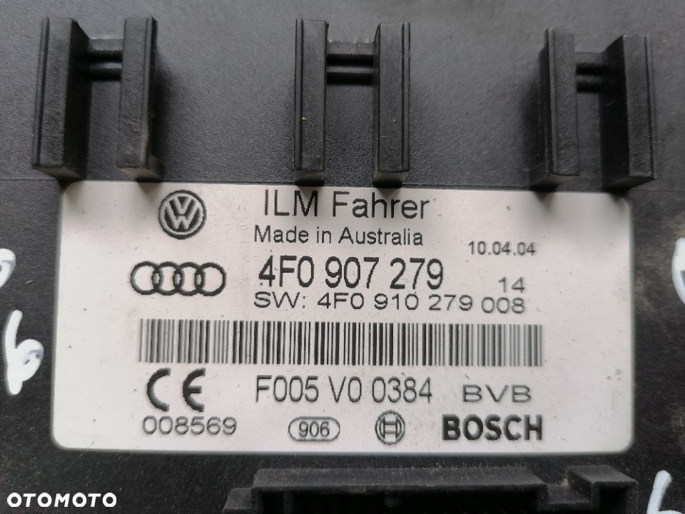 Moduł Sterownik Świateł Audi A6 C6 4F0907279 4F0910279 4F0910279K 4F0910279D - 4