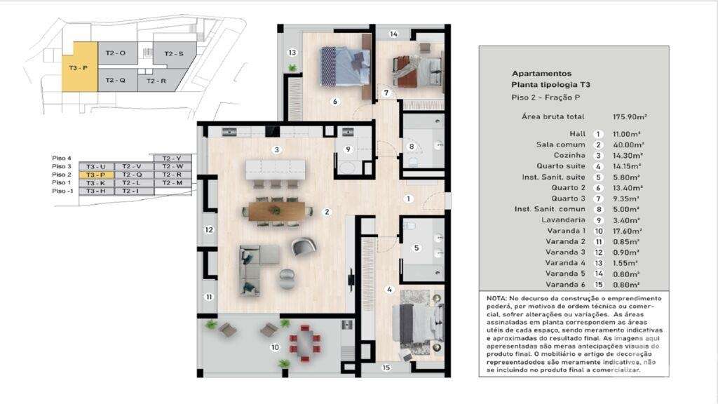 Apartamento T3 em Caniço de 125,00 m2 - Grande imagem: 4/4