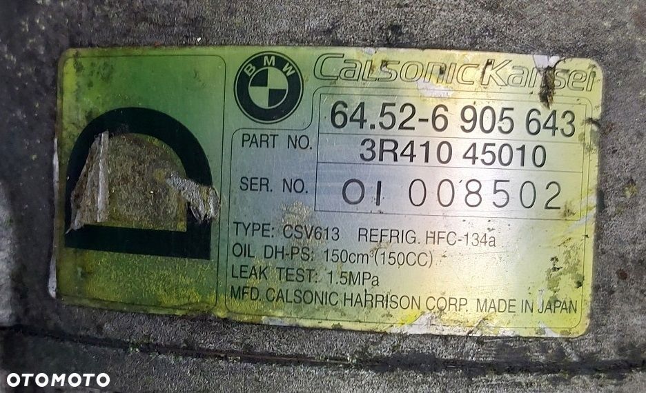 sprężarka kompresor klimatyzacji bmw e83 e46 2.0 d - 5