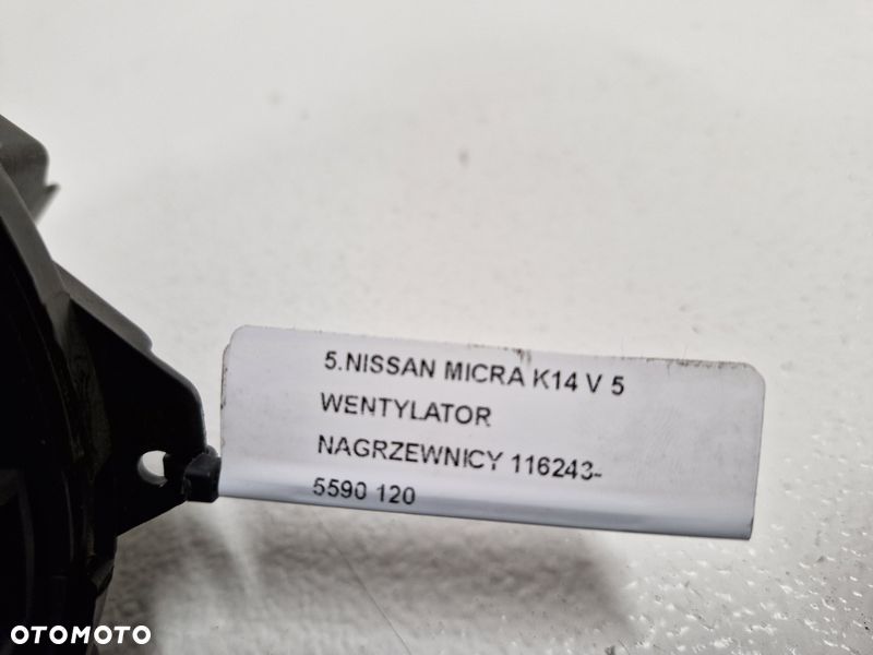 NISSAN MICRA K14 V 5 WENTYLATOR NAGRZEWNICY 116243-5590 - 8