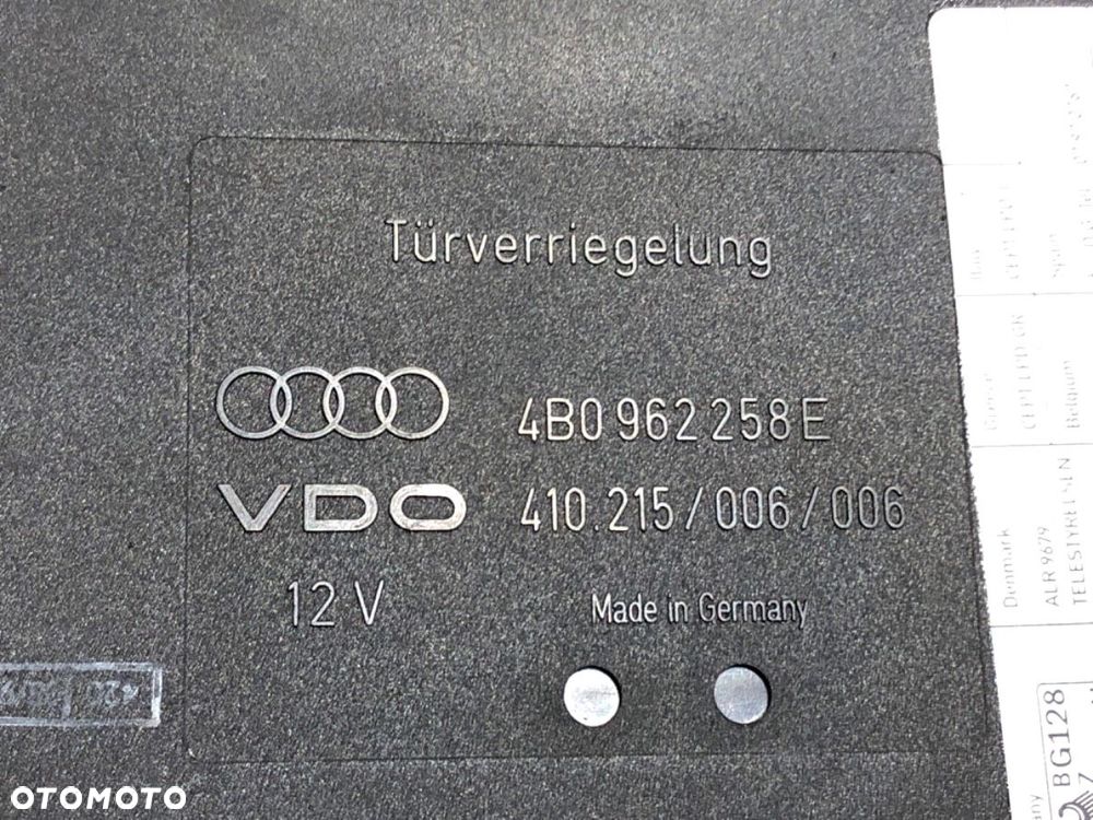 MODUŁ KOMFORTU  AUDI A6 C5 Avant (4B5) 1997 - 2005 2.5 TDI quattro 110 kW [150 KM] olej napędowy - 4