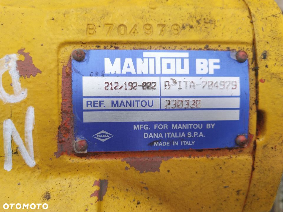 Wkład mostu Manitou BF Dana Spicer 212/192-002 MANITOU 629 633 634 732 730 1235 [9/35 F29] [P-14 S-4×27 W-70 SZ-8] - 7