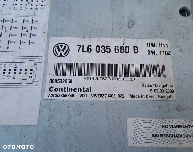VW TOUAREG 7L LIFT VW T5 RADIO NAWIGACJA FABRYCZNA 7L6035680B - 4