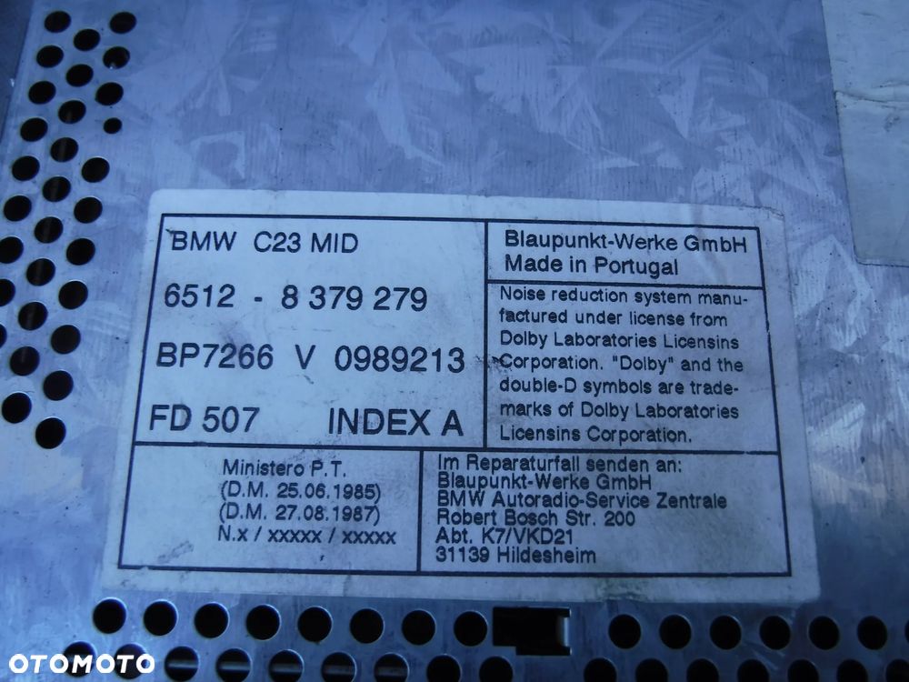 Radio BMW Business RDS Kaseta E38 8379279 - 2