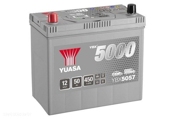 Akumulator Yuasa 50AH 450A L+ YBX5057 MOŻLIWY DOWÓZ MONTAŻ