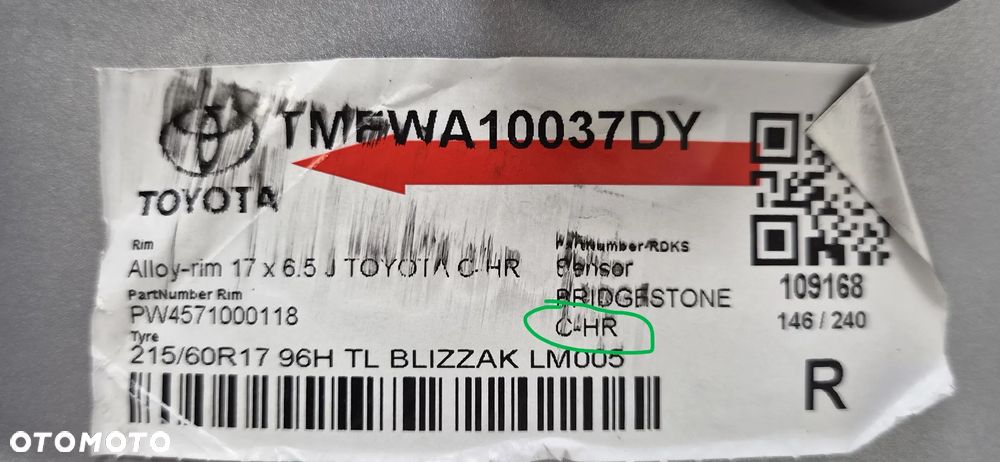 FELGI TOYOTA C-HR 6,5X17 17 ET45 5X114,3 PW457-10001 - 8