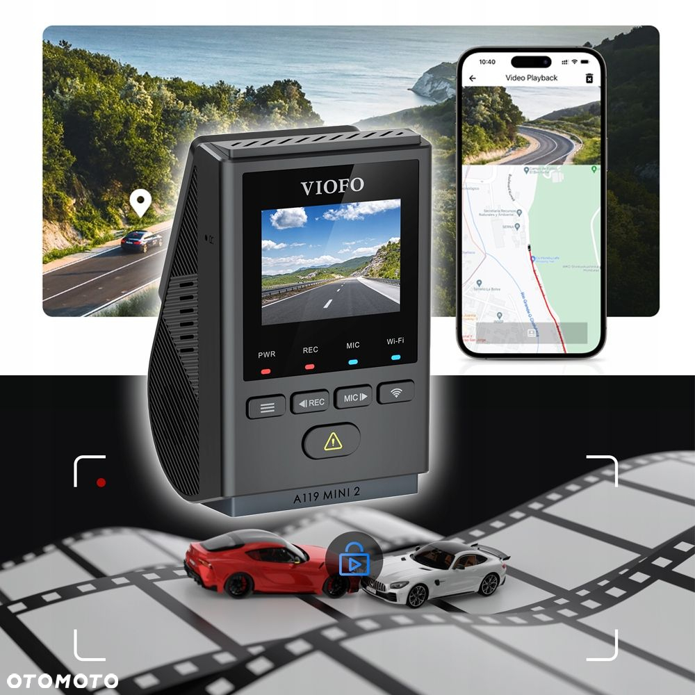 KAMERA REJESTRATOR VIOFO A119 MINI 2 GPS WIFI QHD - 11
