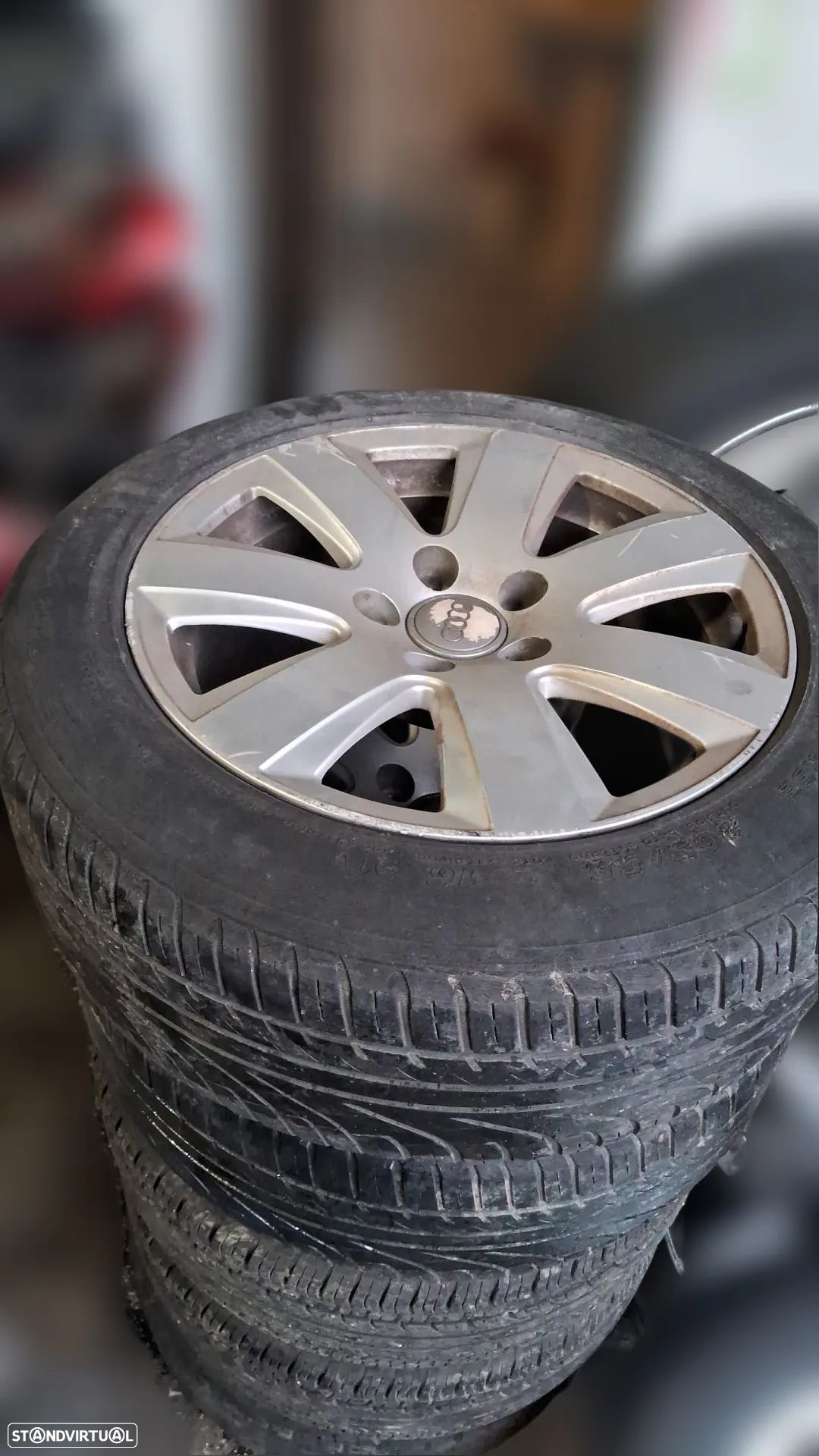 5 jantes 16 Audi A4 ano 2000 com pneus 205/55 R1616 - 1