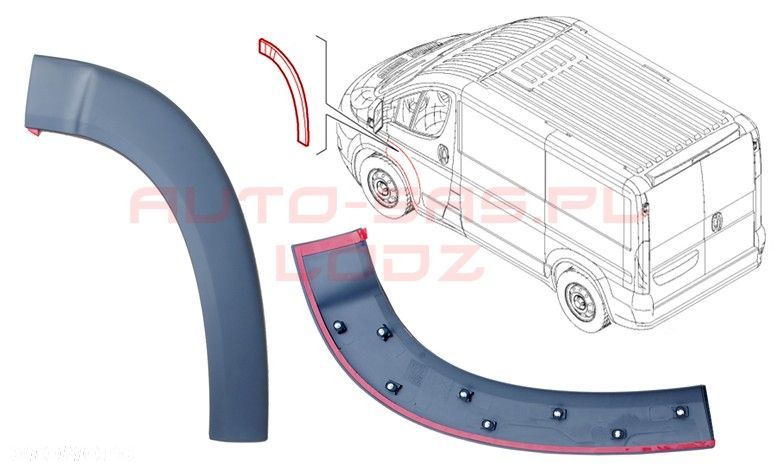 NAKŁADKA LISTWA DRZWI LEWA DUCATO JUMPER BOXER 06- MAXI - 1