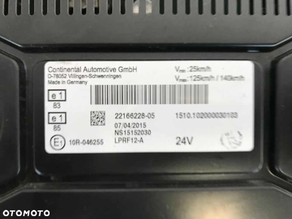 LICZNIK ZEGAR ZEGARY WYŚWIETLACZ RENAULT GAMA T RANGE C K 22166228-06 22166228 - 3